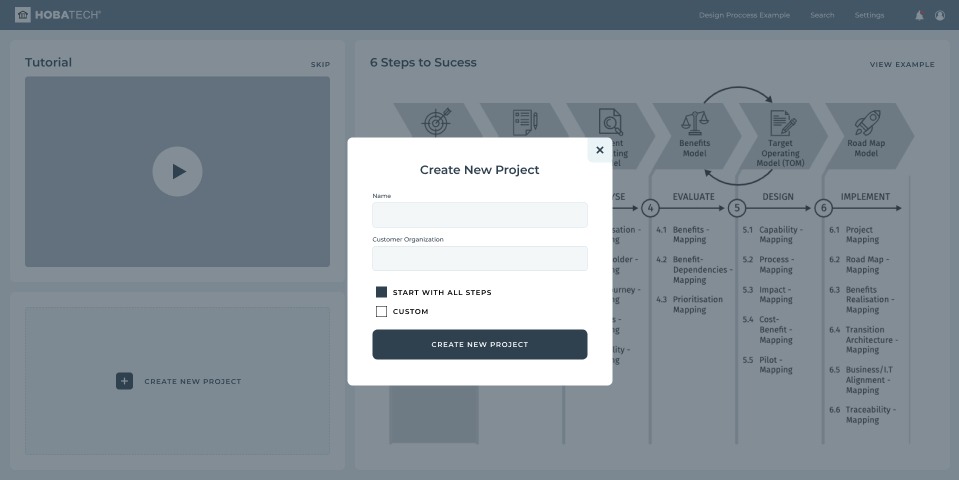 HOBA Pro Design Process Wizard